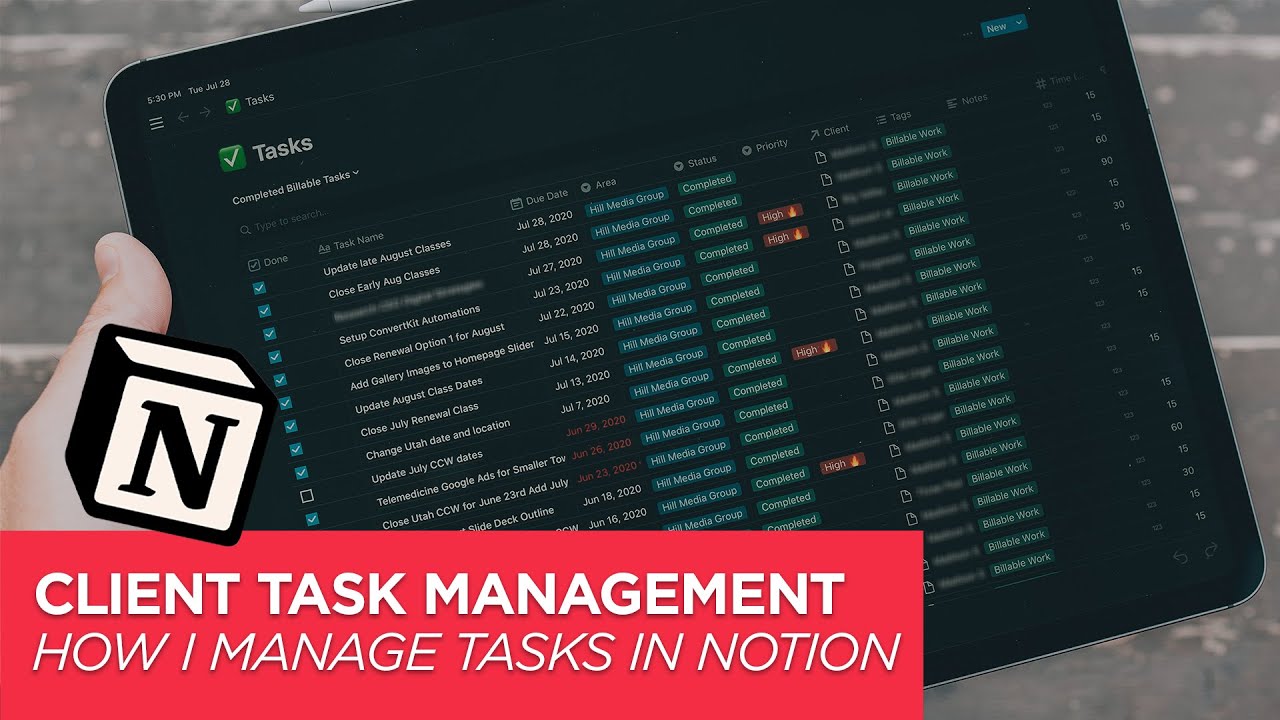 How I Manage Client Tasks in Notion - Notion Tutorial