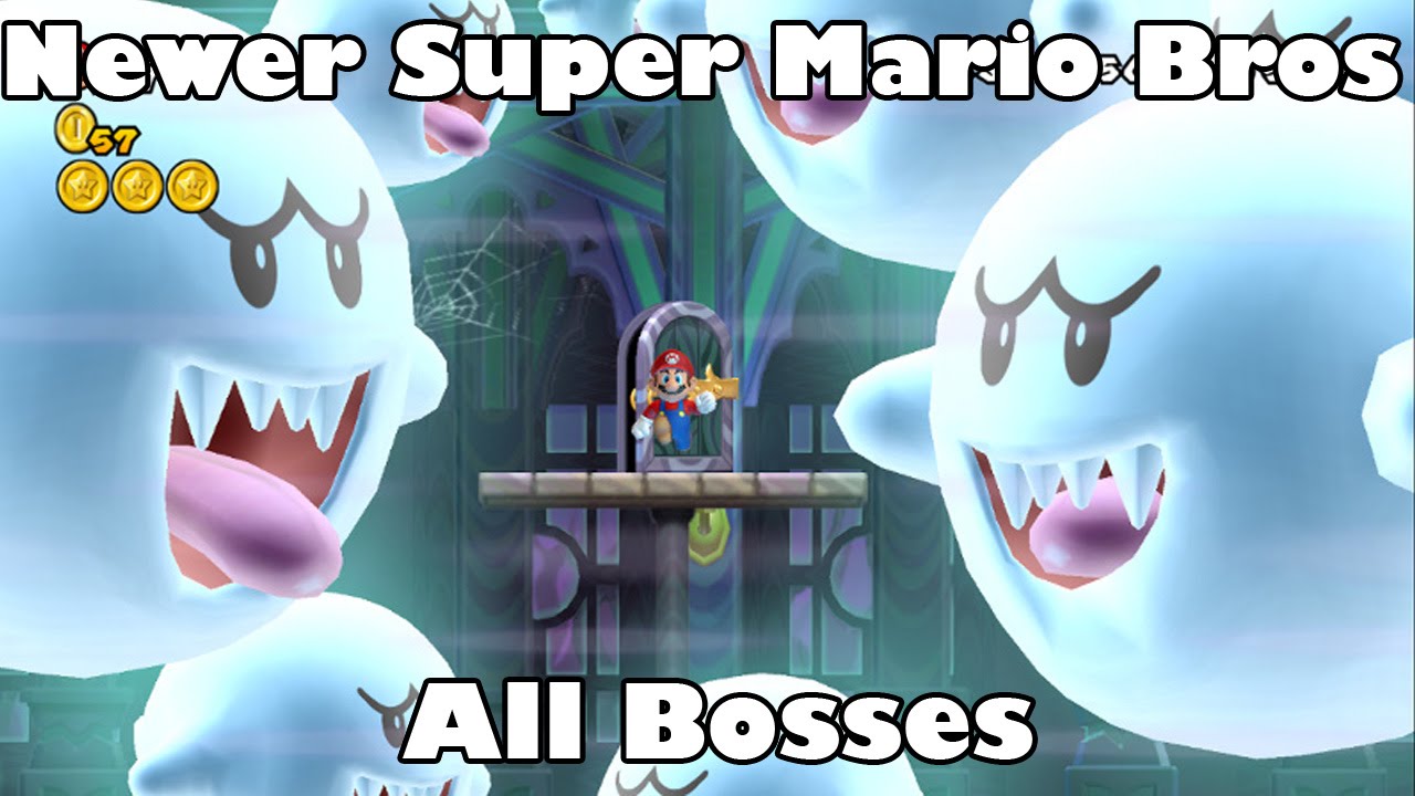 Newer Super Mario Bros wii all bosses