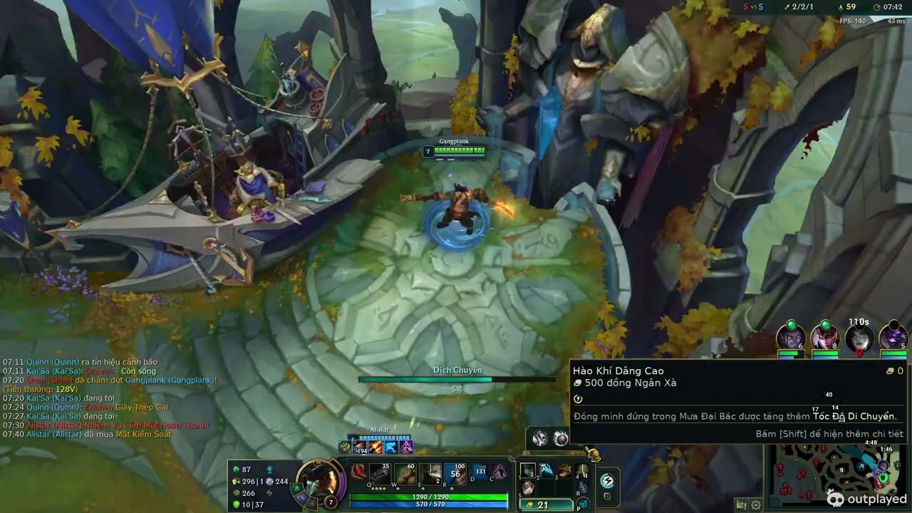 gangplank vs shen rank taiwan lối chơi tốc hành tele