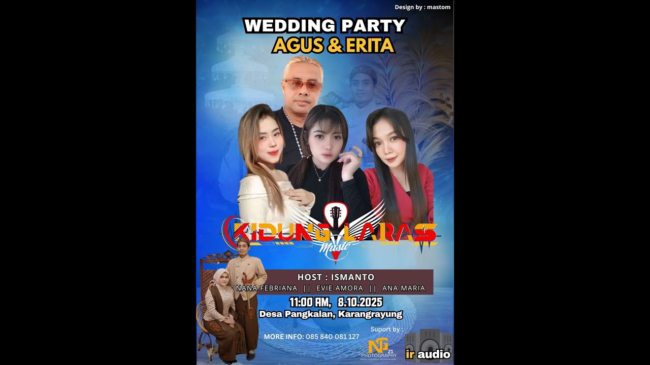 Live Streaming. NGUNDUH MANTU Pernikahan AGUS BUDIONO & ERITA INDRASARI. Kidung Laras musik.