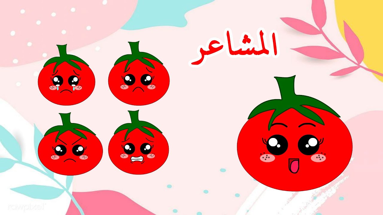 تعليم تعابير الوجه للأطفال - المشاعر والعواطف - باللغة العربية