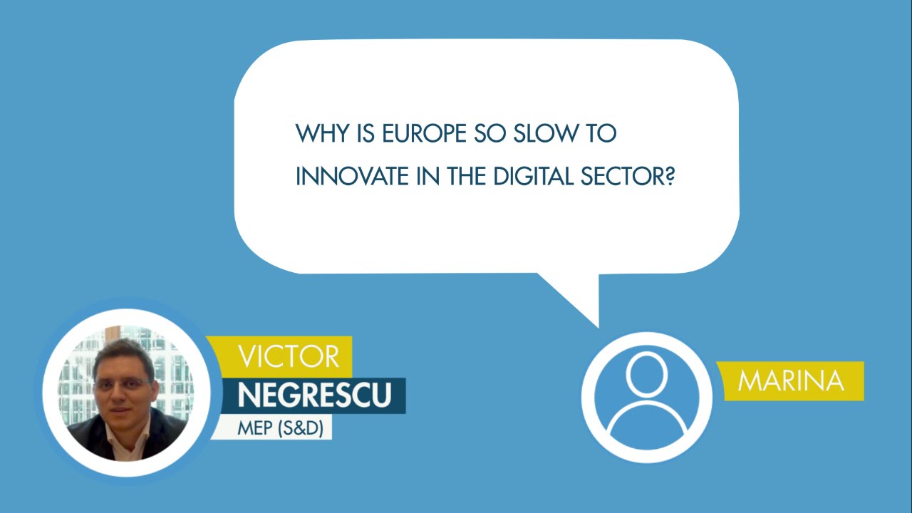 Victor Negrescu responds to a question from Marina on digital sector