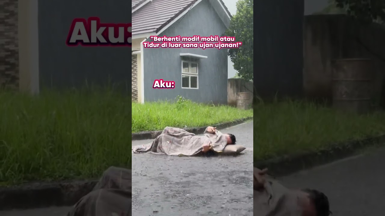 Berhenti modif mobil atau tidur di luar sana ujan ujanan! #shorts