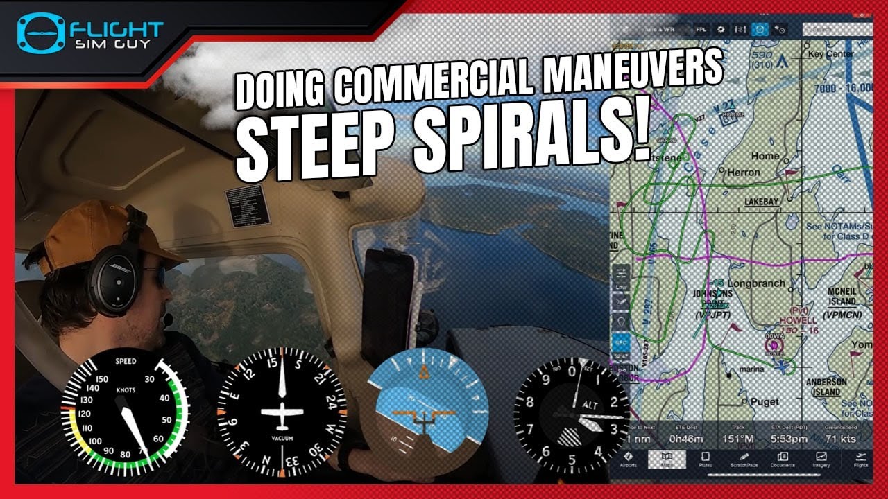 Doing Commercial Maneuvers: Steep Spirals!