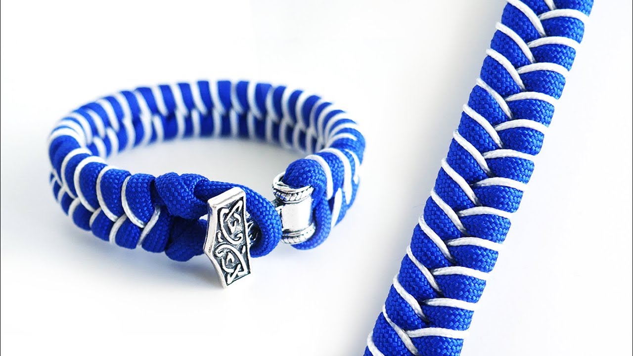 How To Make A Stitched Fishtail Paracord Bracelet | Mjolnir Thor's Hammer Fishtail Bracelet