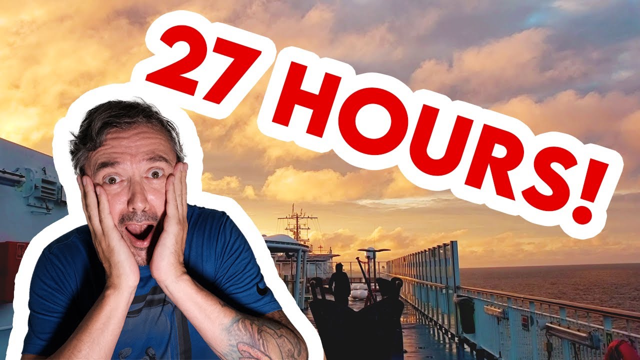 SPAIN to ENGLAND by CAR FERRY! Whale-watching, family cabin, restaurants and more!