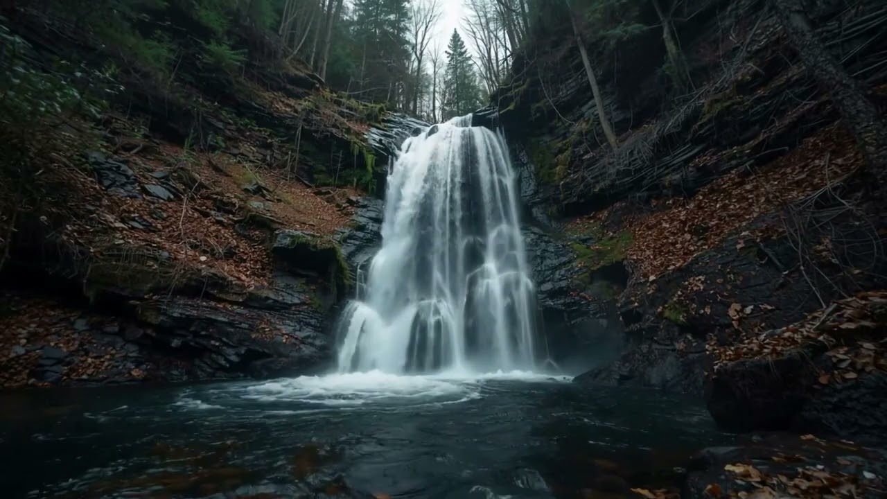 Forest Waterfall White Noise 🌊 Perfect for Deep Sleep