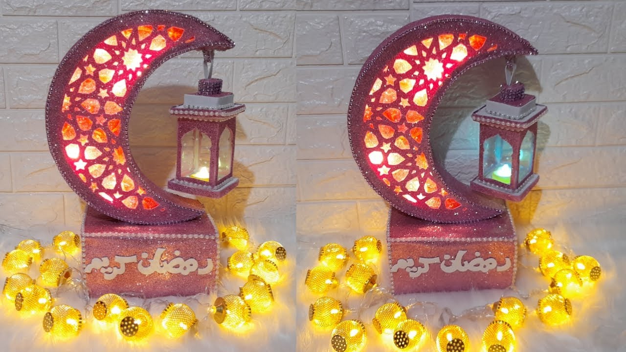 زينة رمضان/حصرى طريقة عمل اجمل هلال لرمضان بيغنى وينور  #زينةرمضان #هلال رمضان2026تجهيزات رمضان
