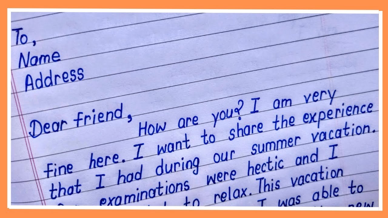 Write a letter to your friend describing about how you spend summer vacation