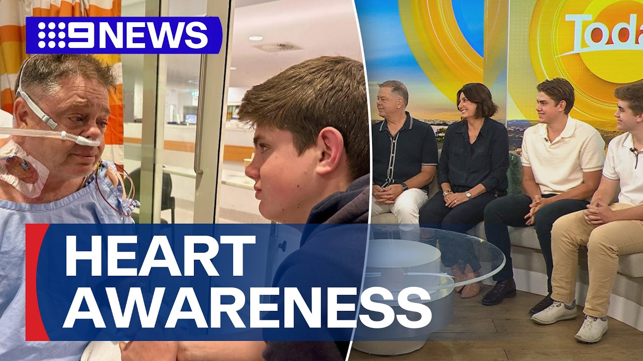 The hero son who saved his dad from a major heart attack | 9 News Australia