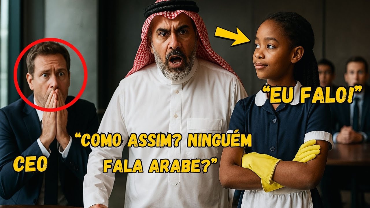 O bilionário falou em árabe... e só a FILHA da FAXINEIRA respondeu, calando até o CEO!