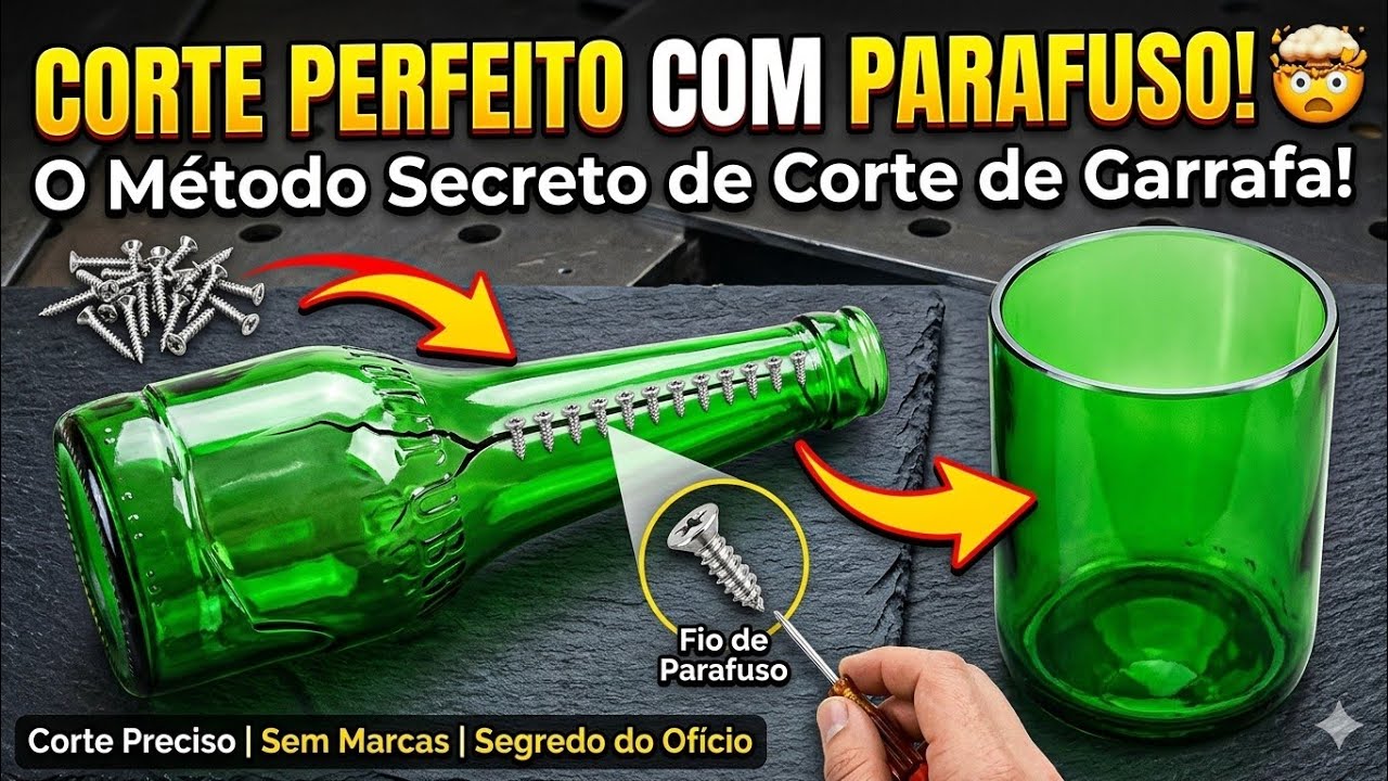 Como CORTAR GARRAFA DE VIDRO em casa: O jeito mais fácil e seguro!