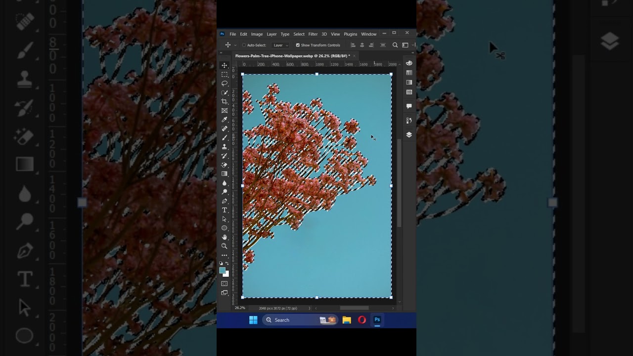 Remove Blue Sky Backgrounds from Trees with 