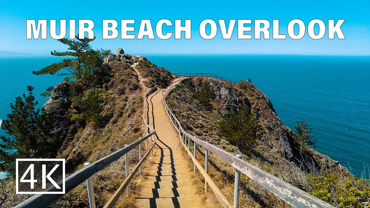 [4K] Muir Beach Overlook -  California - Walking Tour