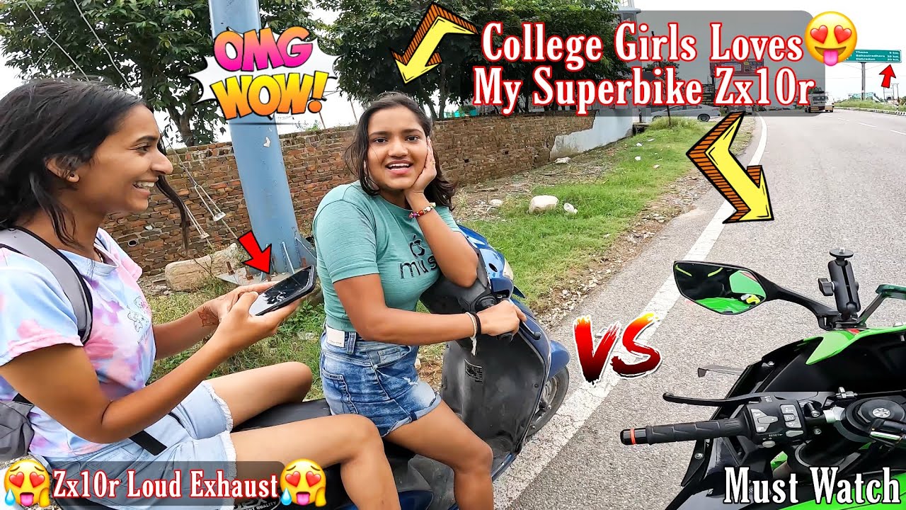 College Girls Loves My Superbike Zx10r & She Wants My Instagram ID & Long Ride Dehradun To Rishikesh
