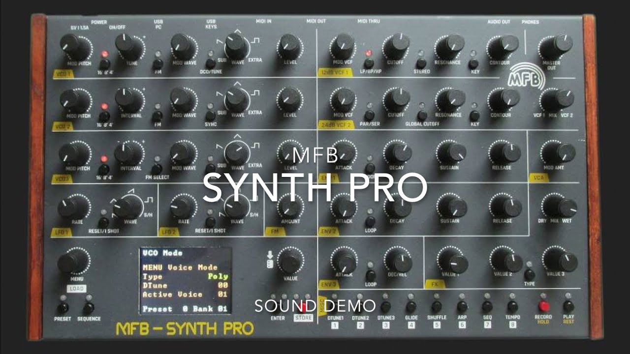MFB Synth Pro Sound Demo