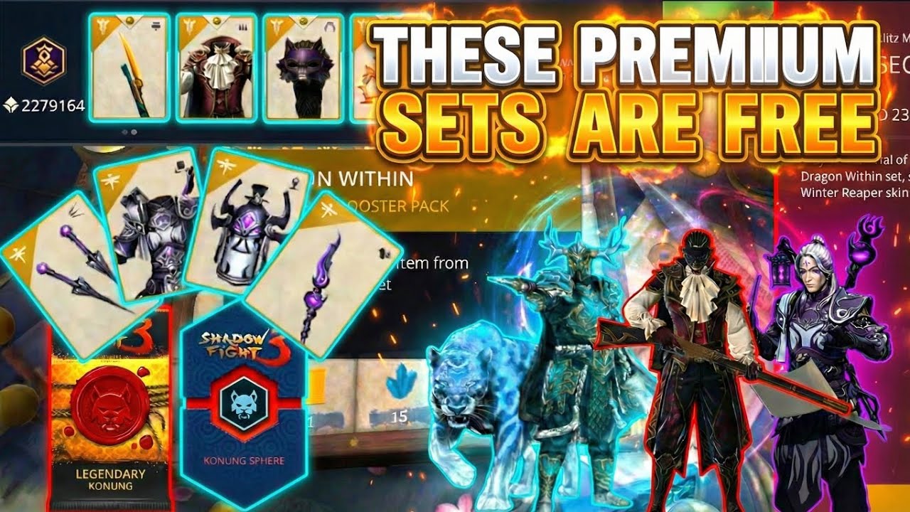 Get free premium sets in this week 😏 || SHADOW FIGHT 3