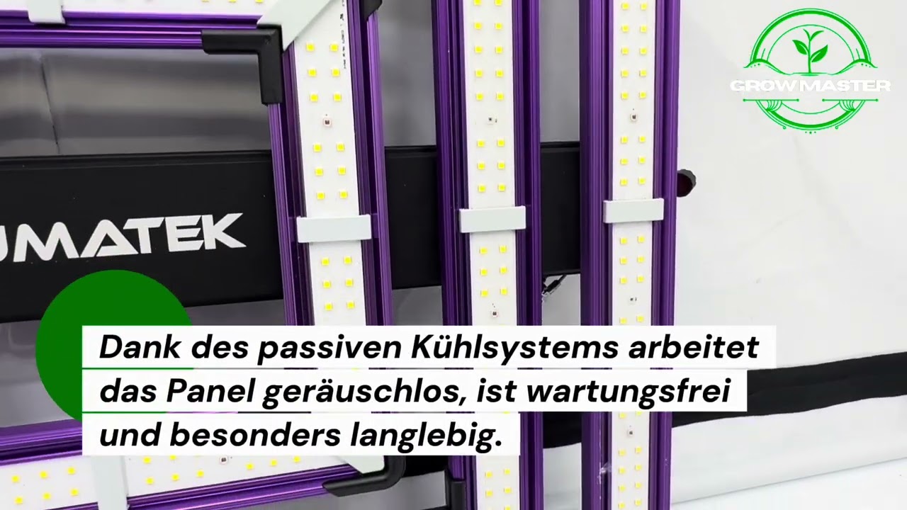 ATS 300W PRO LUMATEK &ndash; Die st&auml;rkste Grow LED f&uuml;r 1x1m | 2,7 &micro;mol/J Effizienz erkl&auml;rt!