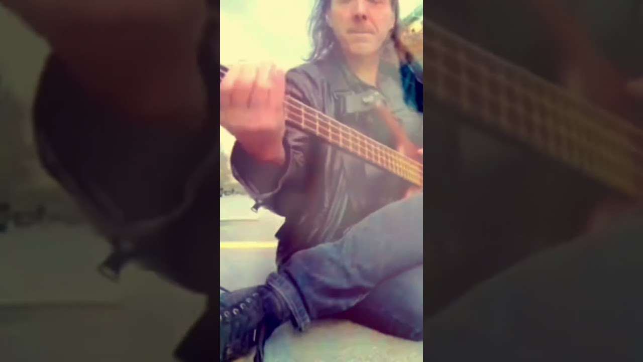 Hard Rock Bass Player Powerful Groove Performance