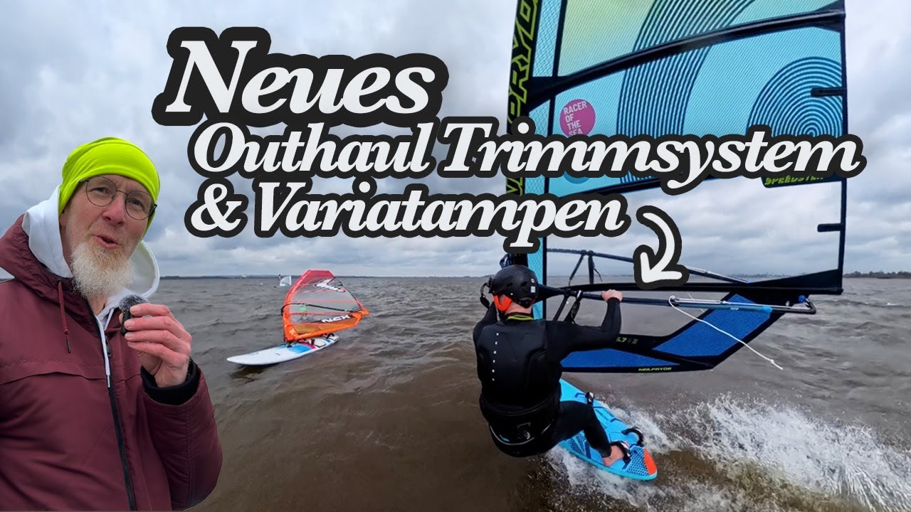 Freeride Windsurfen am Dümmersee mit Outhaul Trimmsystem und Variotampen