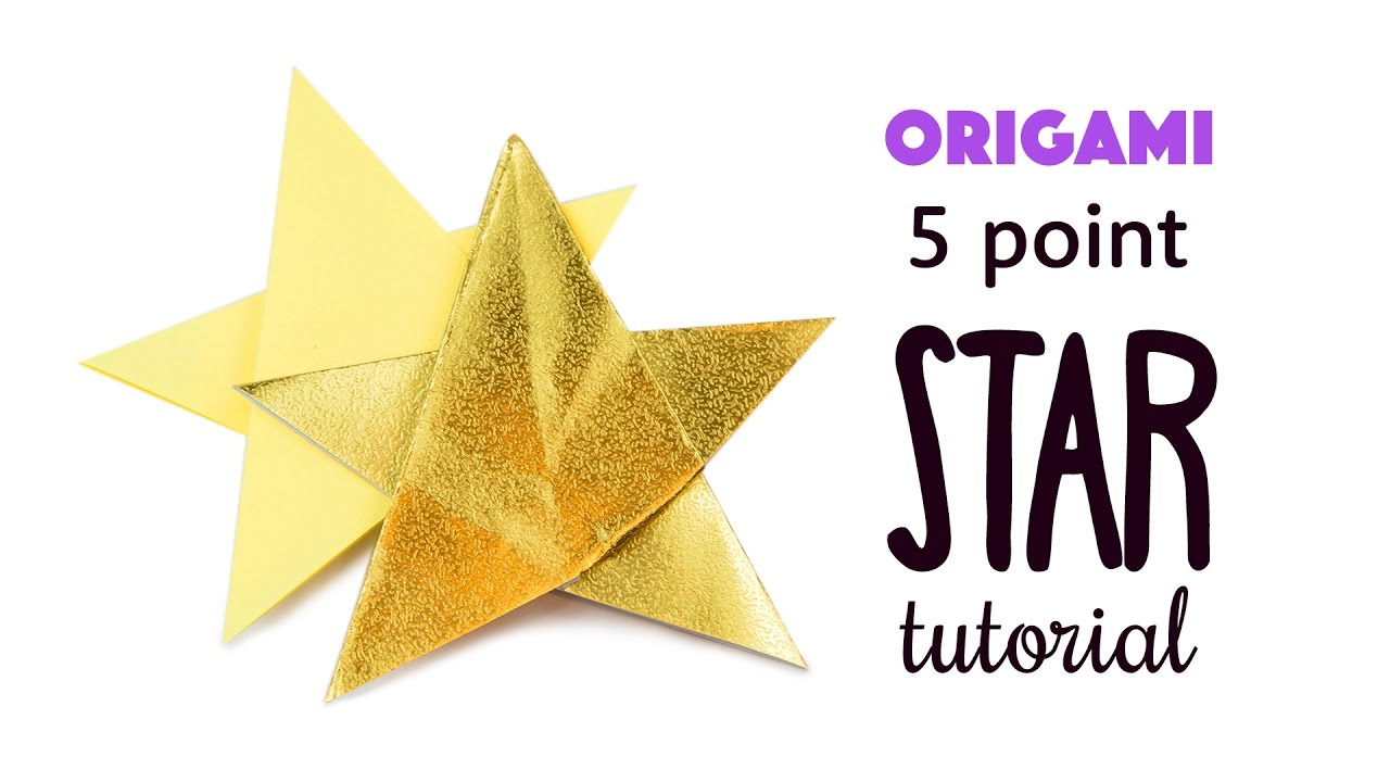 Easy Origami 5 Point Star Tutorial - DIY - Paper Kawaii