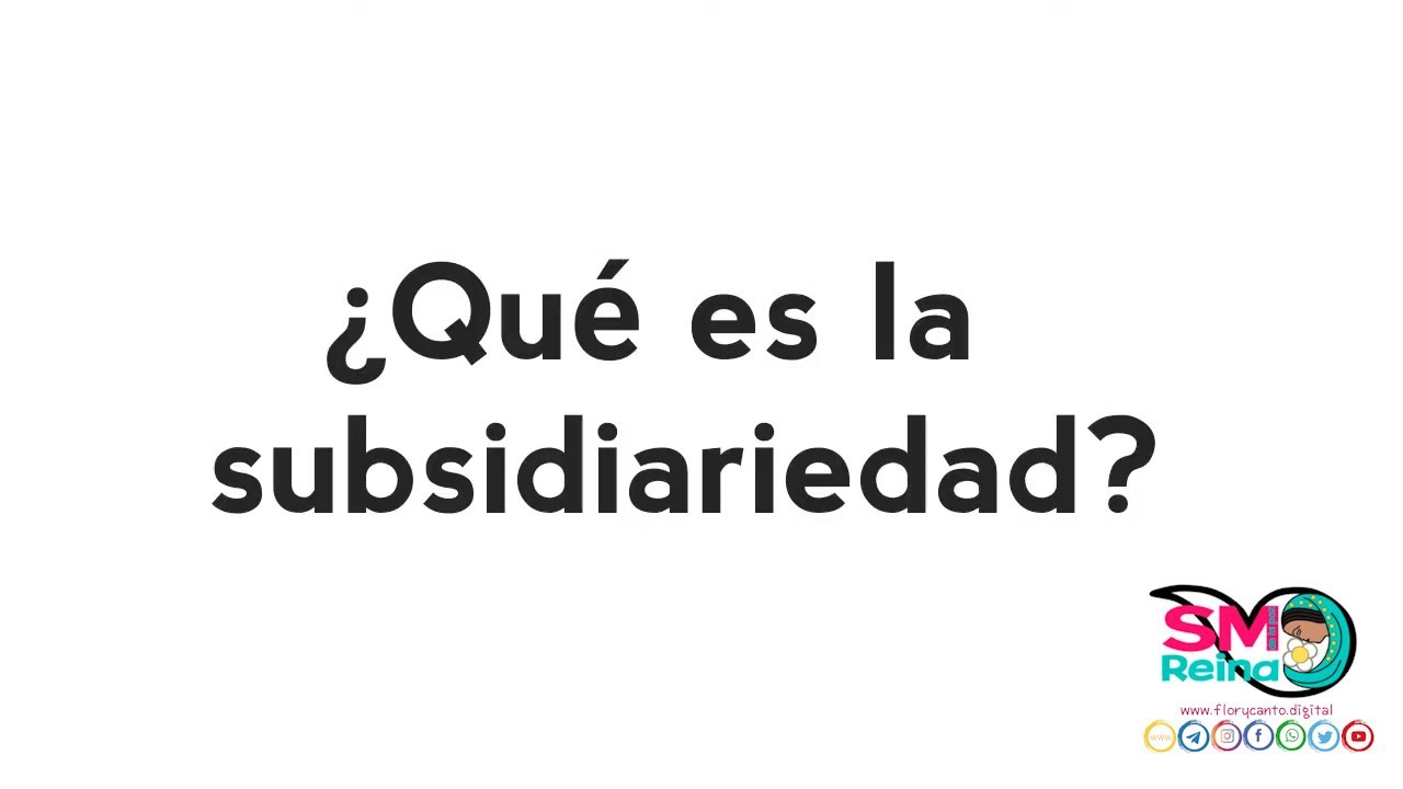 &iquest;Qu&eacute; es la subsidiariedad?