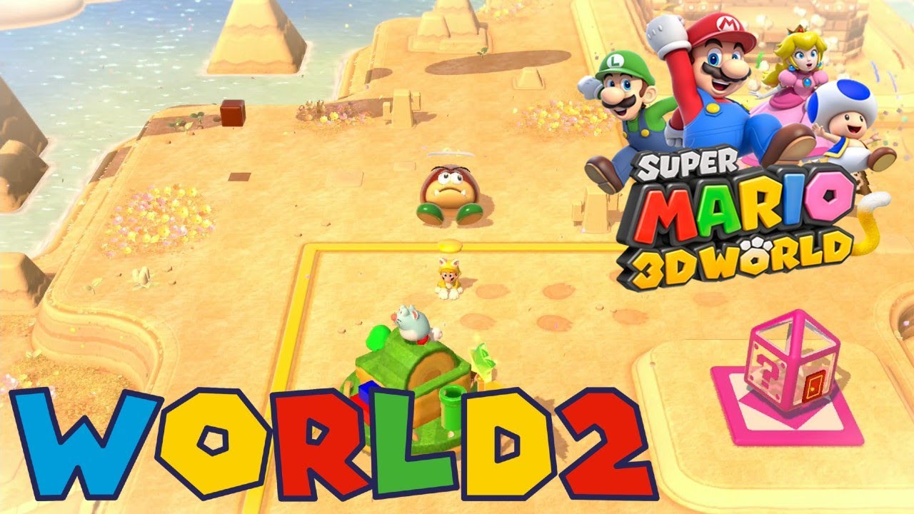 World 2 - All Green Star & Stamp 100% Gameplay Walkthrough - Super Mario 3D World