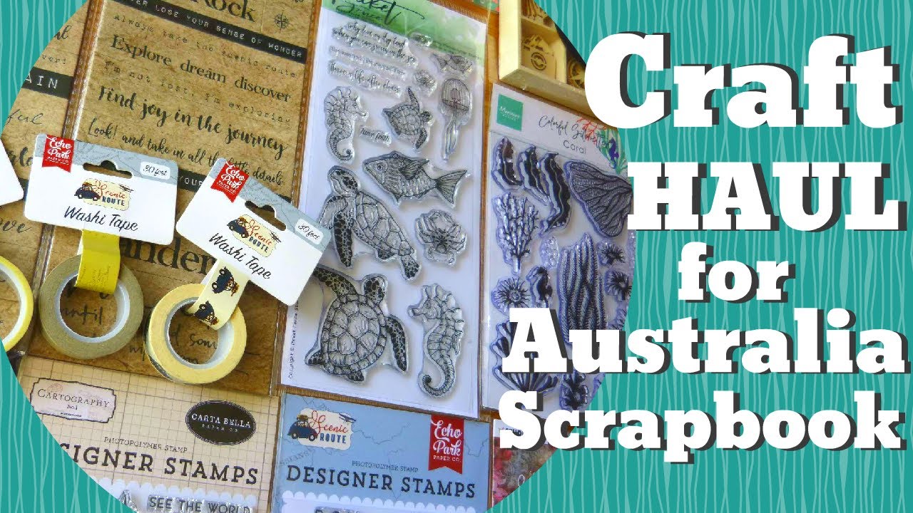 Scrapbook Craft Haul for Australia Travel Scrapbook from the Stempell&auml;dle clear stamps, wood veneer