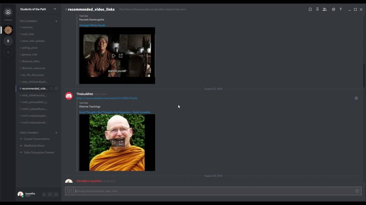 Students of the Path(MaggaSekha) on Discord : Online Sangha for a Modern World