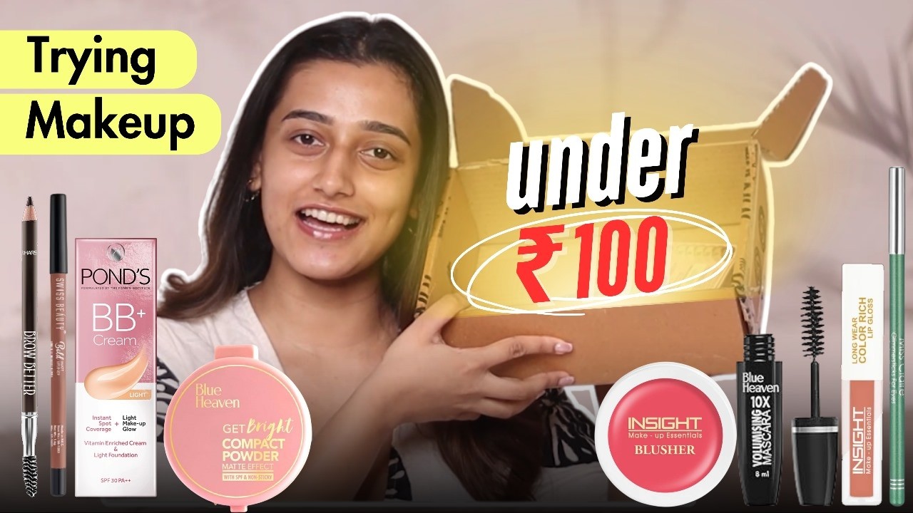 Makeup Under Rs 100 | College Makeup Tutorial | Aashi Adani