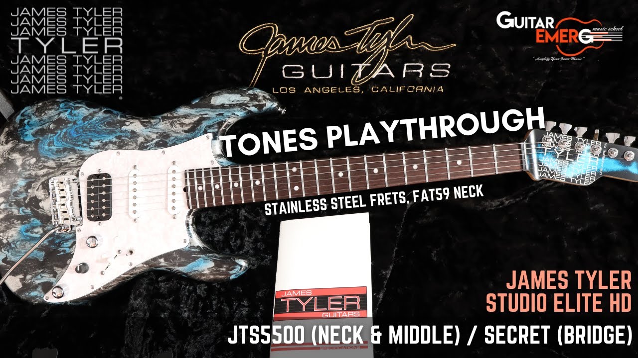James Tyler Studio Elite HD (Stainless Steel Frets & Fat 59) - Black And Blue Shmear Playthrough