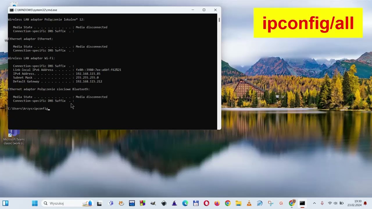 2 ipconfig