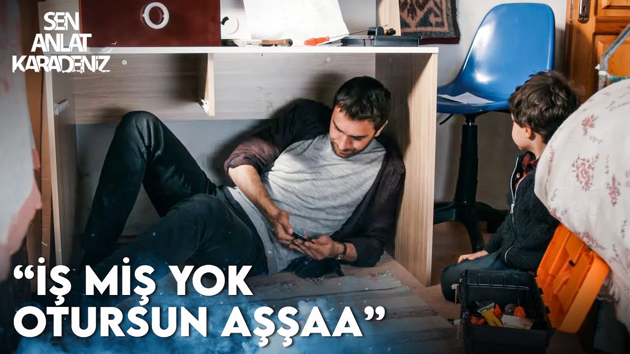 Tahir, Nefes'in &ccedil;alışacağını duyarsa😁  - Sen Anlat Karadeniz