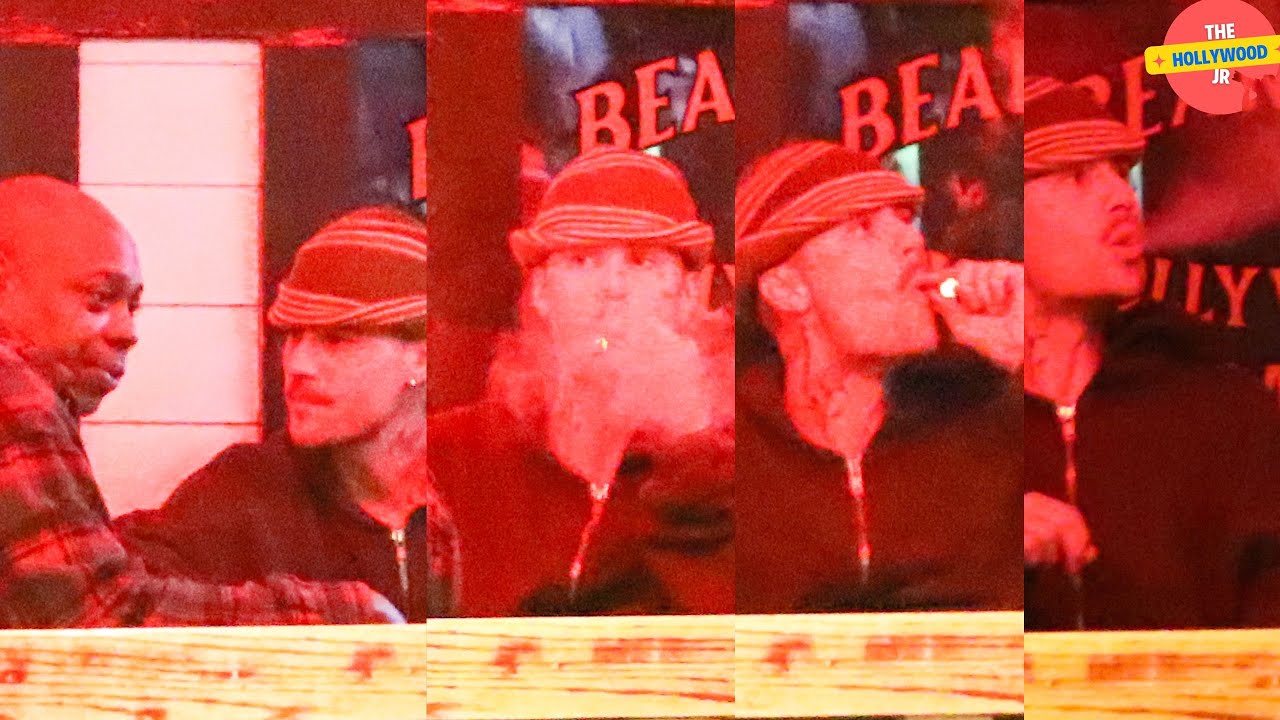 JUSTIN BIEBER AND DAVE CHAPPELLE KICK BACK AT BARNEY'S BEANERY IN WEST HOLLYWOOD!!!