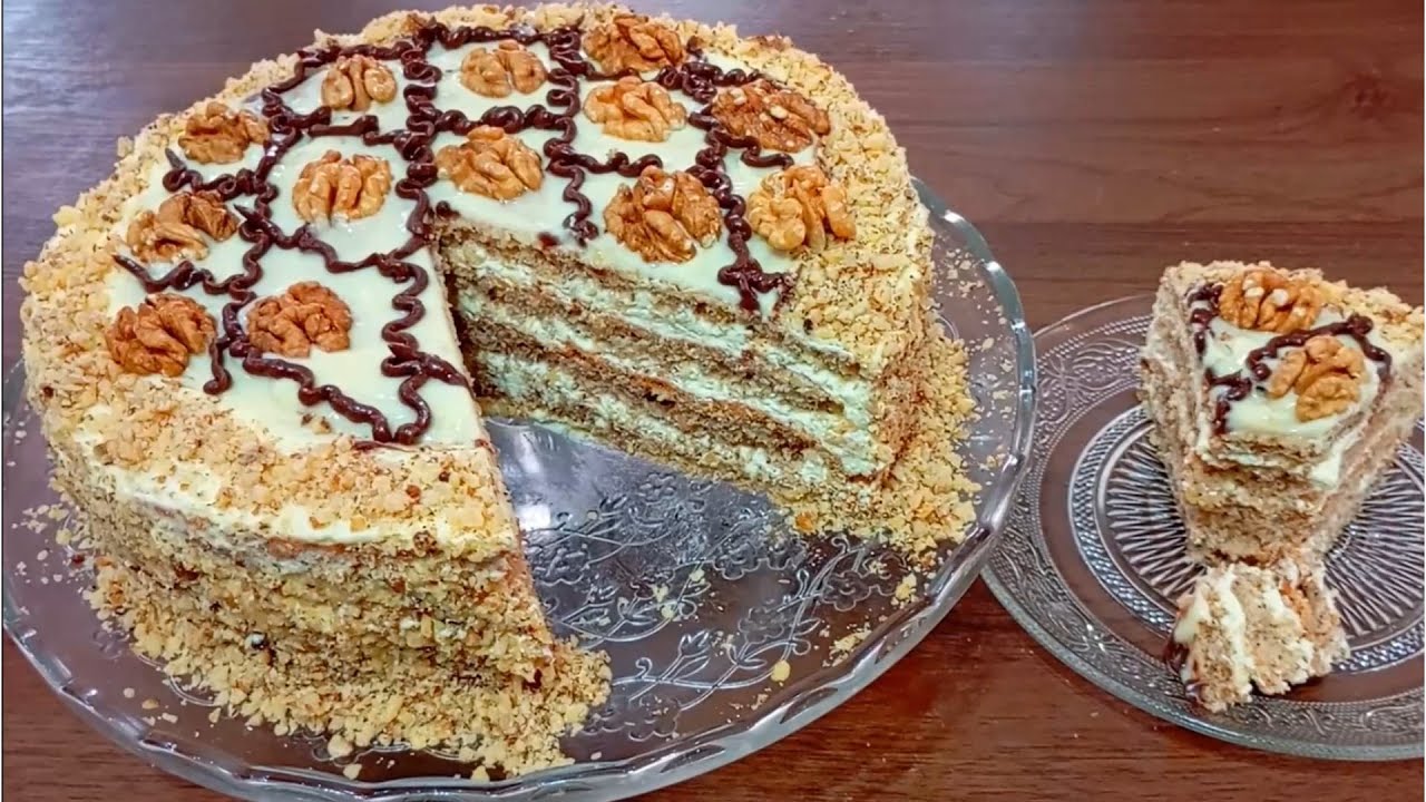 Торт  БАКУ из 80-х!!! Вкуснейший ореховый торт из самых доступных продуктов!!!