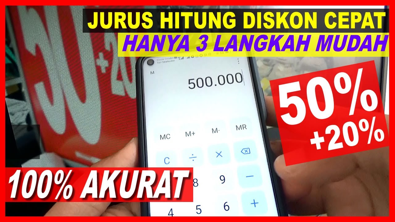 CEPAT & PRAKTIS! Cara Menghitung Diskon dengan Kalkulator HP (Contoh Diskon Baju)