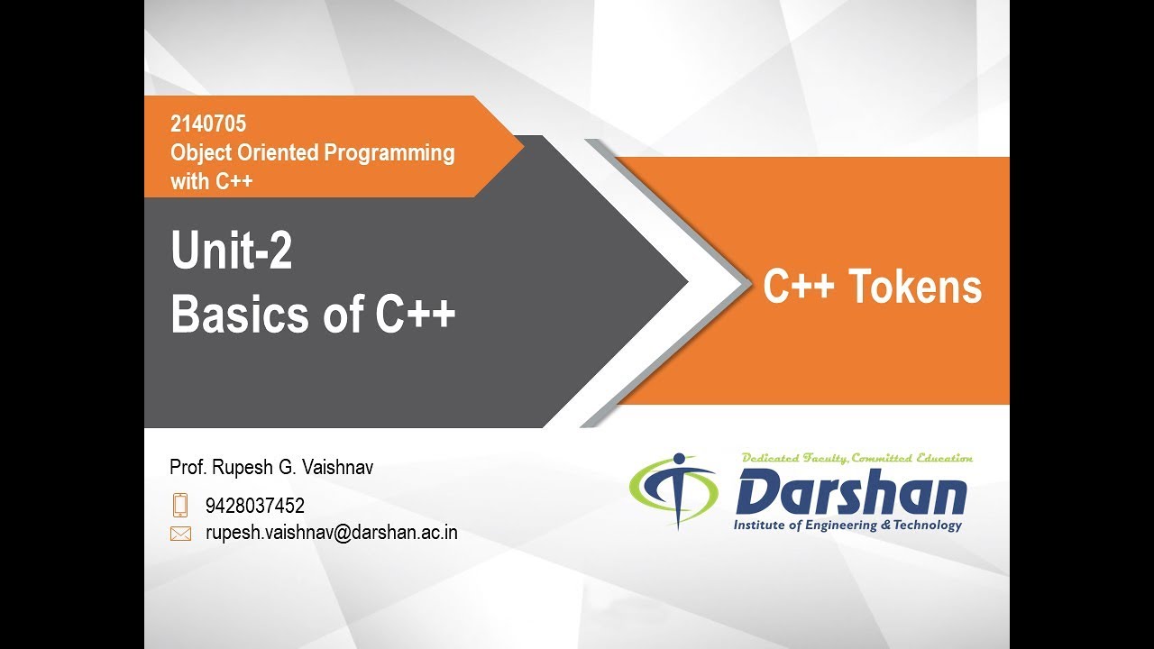 2.02 - C++ Tokens