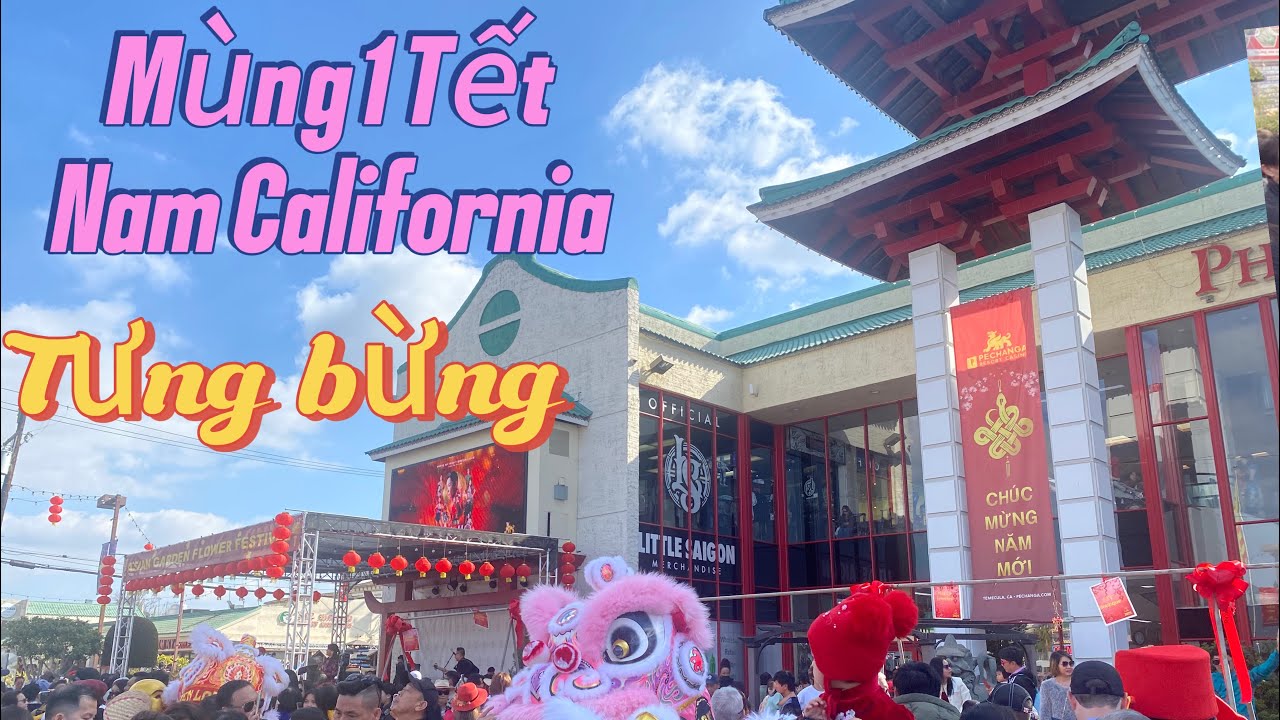 Mãn nhãn Giàn pháo khổng lồ, múa lân đặc sắc Mùng 1 Tết ở Phước Lộc Thọ Nam Cali Xuân 2025. Tết ở Mỹ