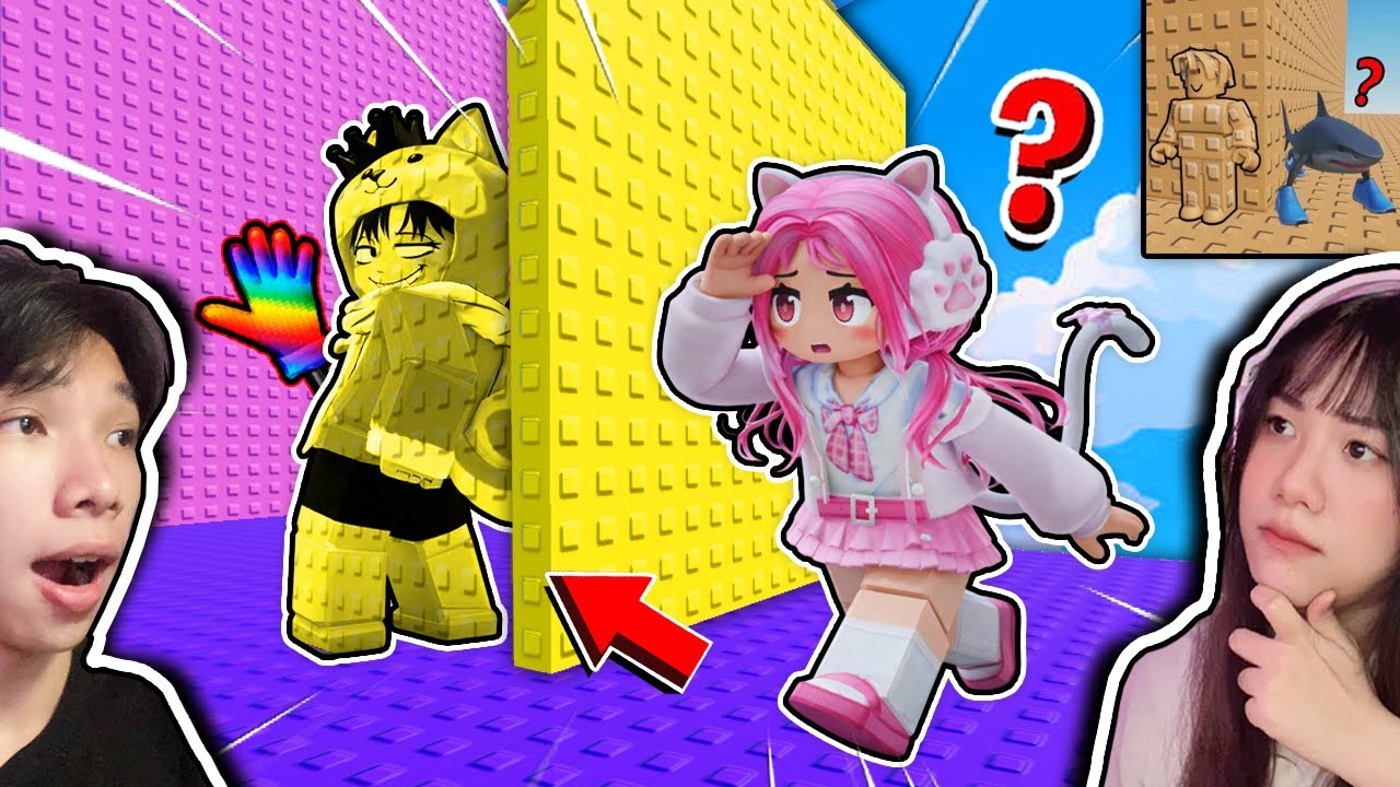 TROLL Người Yêu Giả Làm Bức Tường Leo Tháp 🤣 Ngáo Và Kemy Camo Troll Tower 4 Roblox 🎨