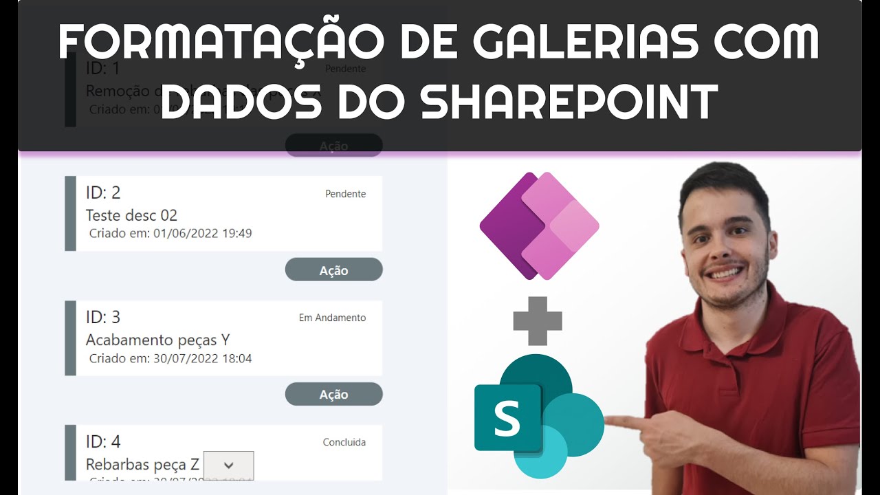 Exibindo dados do SharePoint no Power Apps - formatação de galerias parte 2