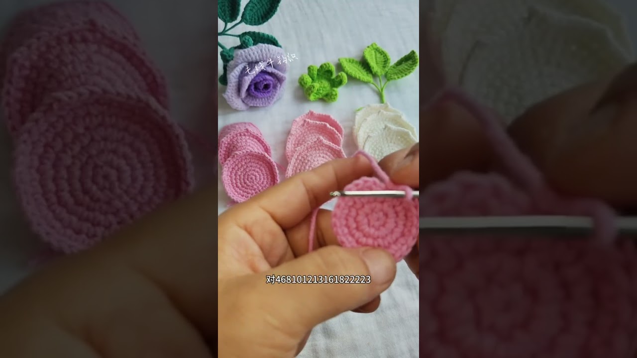 Crochet Rose Tutorial for beginners step by step #crochê #crochet #crochettutorial #crochetflower