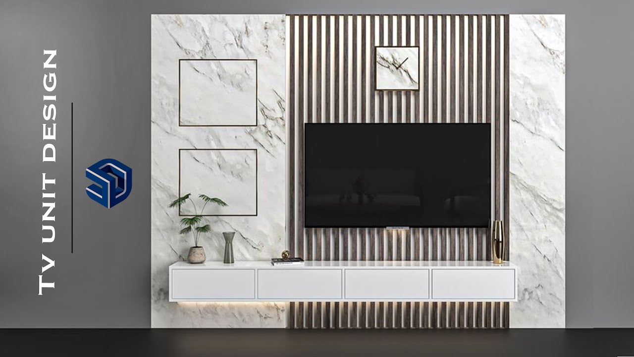 how to make a tv unit... Sketchup 2021 + Vray 5.2