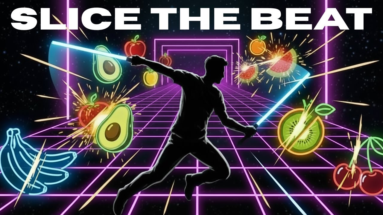 BEAT SABER Immersive Interactive Warm Up | Neon Rhythm Game | Viral Interactive Game⚡