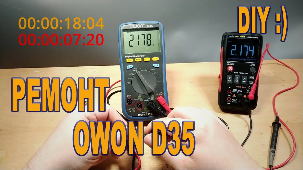 Ремонт и обзор мультиметра Owon d35 сравнение с RichMeters RM409B