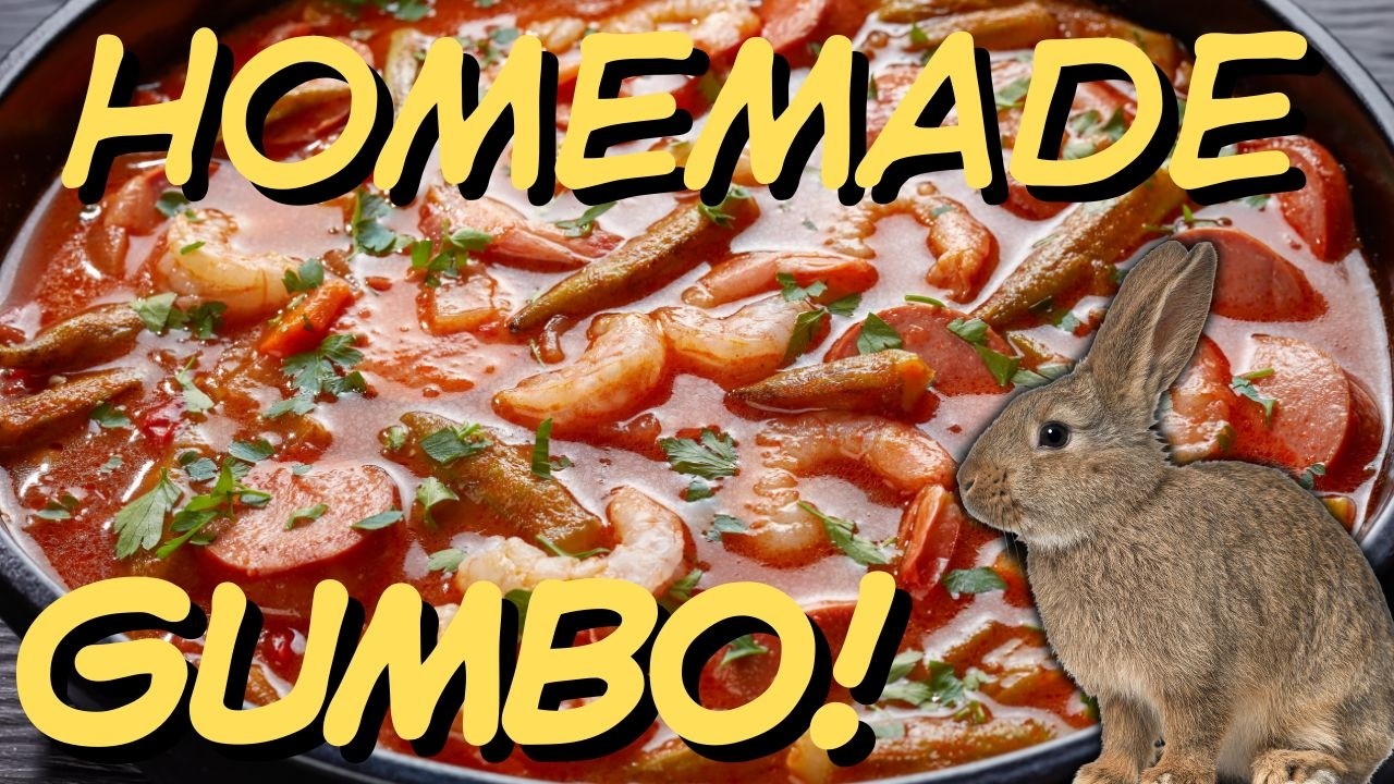 Я охотился на диких кроликов и готовил гамбо! Приготовление блюд из дичи!