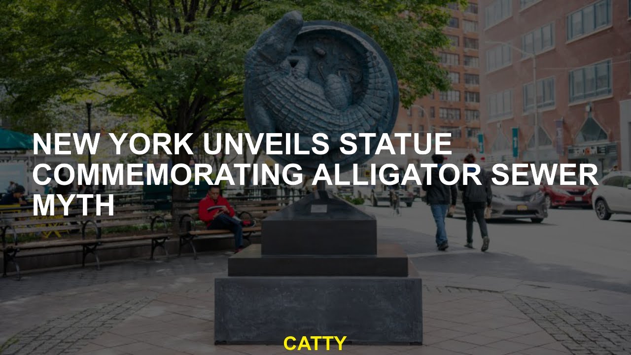 New York unveils statue commemorating alligator sewer myth