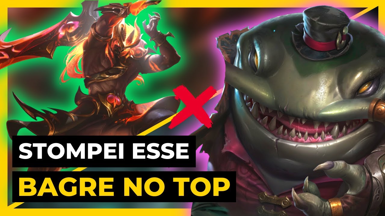 TENTOU GANKAR TOP E TOMOU GG AOS 15 | [TRYNDAMERE X TAHM KENCH] | League of Legends