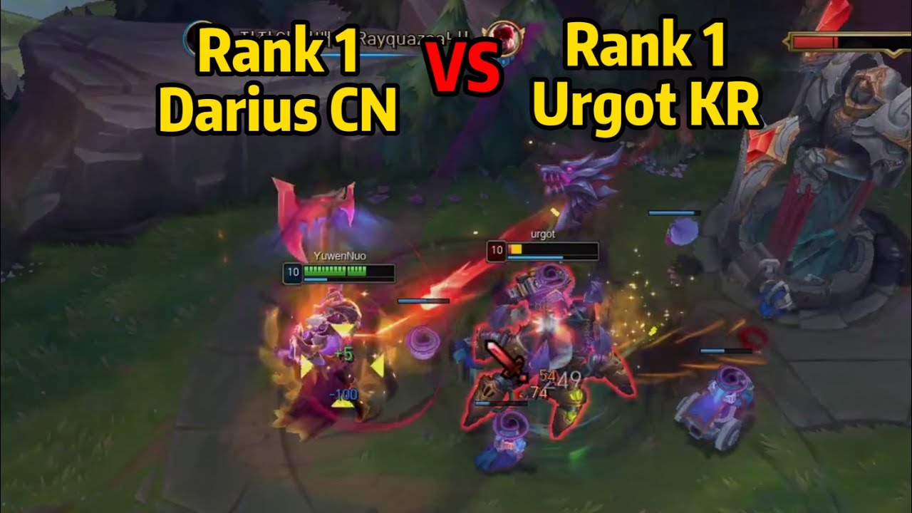 Rank 1 Darius CN vs Rank 1 Urgot KR