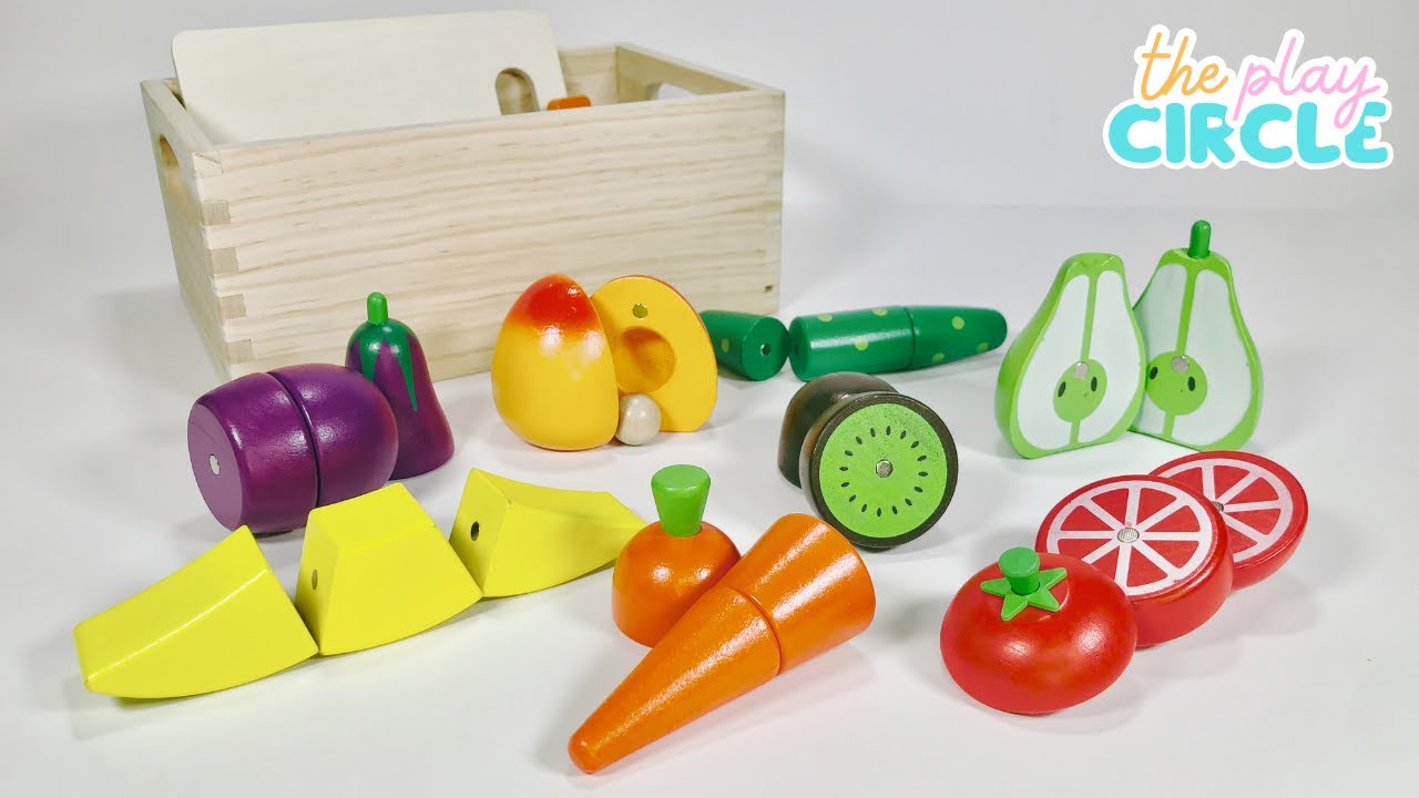 Satisfying Fruit and Vegetable Cutting! - Learning Fruits and Vegetables with Miss Geena