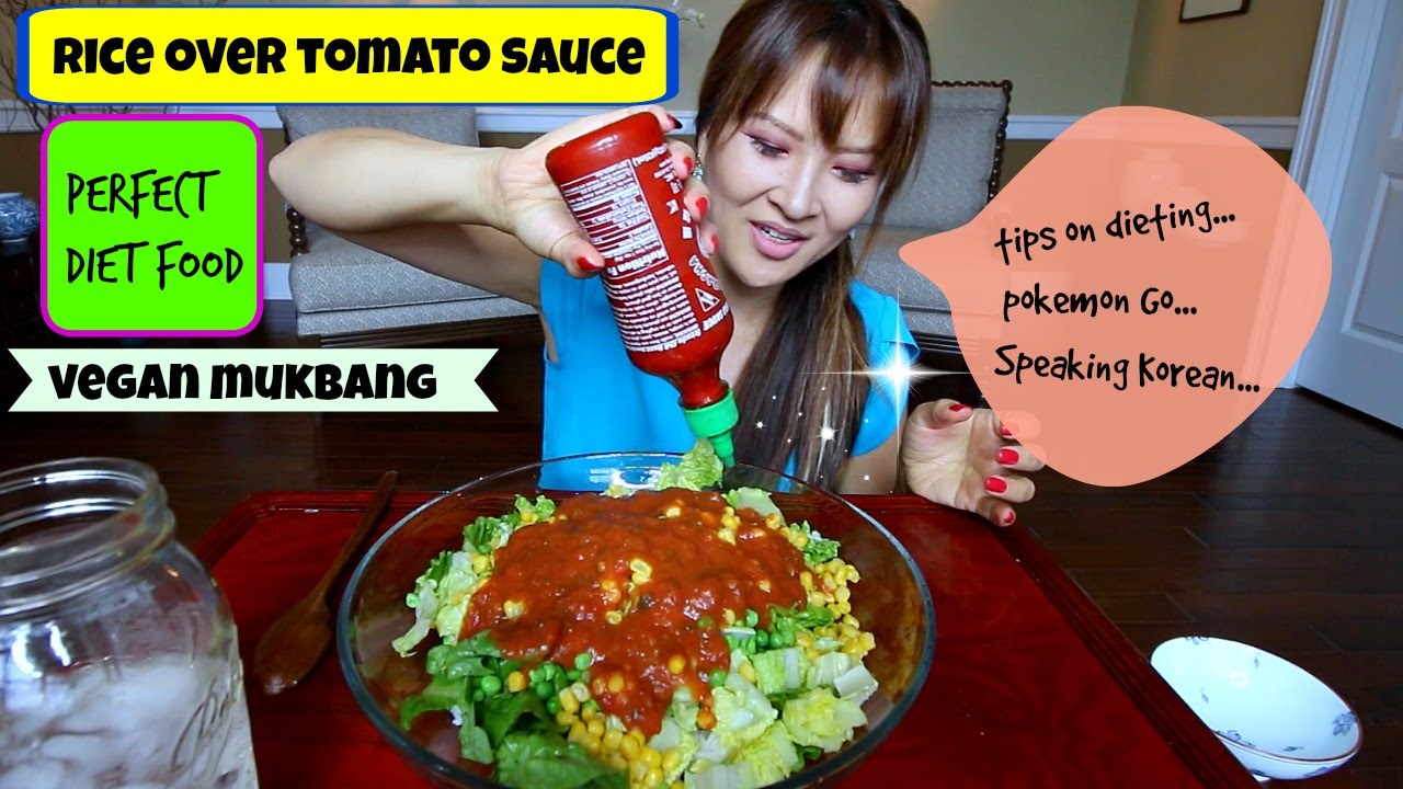 TOMATO SAUCE OVER RICE • Mukbang & Recipe